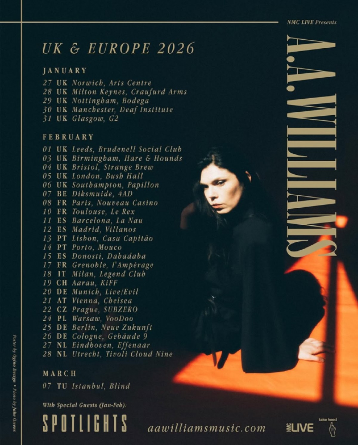 A.A. Williams - UK & European Tour 2026