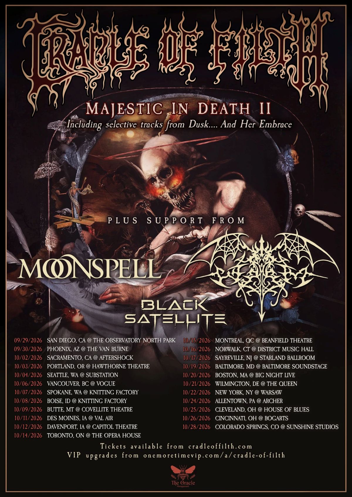 Cradle Of Filth - Majestic In Death II tour